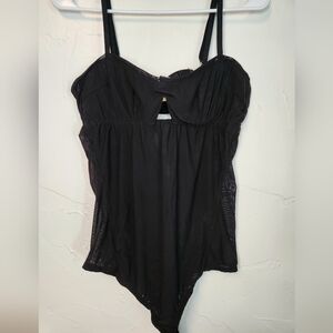 NWT We Are HAH Under the Wire Bodysuit, Black, Size Large